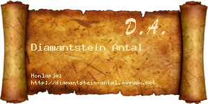 Diamantstein Antal névjegykártya